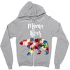 mama bear floral Zipper Hoodie