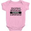 running is importanter Baby Bodysuit