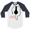 house music 3/4 Sleeve Shirt