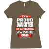 proud daughter dad Ladies Fitted T-Shirt