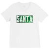 santa green glitter V-Neck Tee