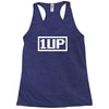 1 up funny video game Racerback Tank