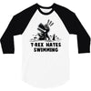 trex hates swimming 3/4 Sleeve Shirt