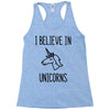 i believe in unicorns Racerback Tank