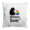 mama bear gay pride Throw Pillow