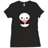 Hawaii Panda Love Ladies Fitted T-Shirt