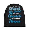 Saba Was Created because Grankids Need Real Heroes Baby Beanies