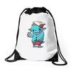 mr. sleepy hand Drawstring Bags