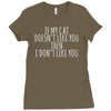 if my cat doesn't like you then i don't like you Ladies Fitted T-Shirt