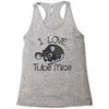 love tube mice Racerback Tank