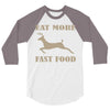 eat more fast food 3/4 Sleeve Shirt