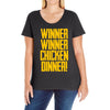 Winner Winner Chicken Dinner Ladies Curvy T-Shirt