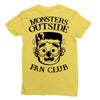 monsters outside fan club back Ladies Fitted T-Shirt