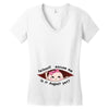August Peeking Out Asian Baby Girl Women's V-Neck T-Shirt