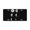 the phases of the moon of laika dog License Plate