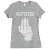 read between the lines Ladies Fitted T-Shirt