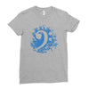 bass clef in blue Ladies Fitted T-Shirt