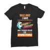 walk away i have anger issues and a serious dislike for stupid people Ladies Fitted T-Shirt