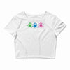 three monkeys talking nonsense Crop Top