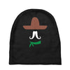 ladies sombrero  funny retro mexico mustache designer Baby Beanies