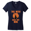 wine witch! Women's V-Neck T-Shirt