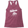 beer pong champion Racerback Tank
