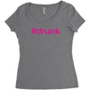 #drunk hashtag neon pink Women's Triblend Scoop T-shirt