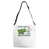 bring back dinosaurs Adjustable Strap Totes