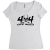 4x4 big skull head  off road Women's Triblend Scoop T-shirt