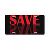 save red License Plate