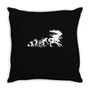 alien evolution   mens funny Throw Pillow