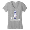 no probllama Women's V-Neck T-Shirt