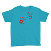 bloody hand print funny zombie kill undead blood horror killer Youth Tee