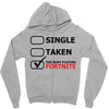 too busy playing fortnite (black) Zipper Hoodie