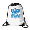 brunch day drinking Drawstring Bags