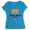 papa bear Women's Triblend Scoop T-shirt