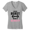 Every Beast Needs a Beauty Women's V-Neck T-Shirt