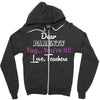 Dear Parents Tag You're It Love Teachers Women's Zipper Hoodie