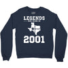 legends are born in 2001 hoodie 9 Crewneck Sweatshirt