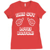this guy loves boston Ladies Fitted T-Shirt
