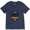 Legends Are Born In January V-Neck Tee