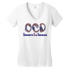 ocd obsessive cat disorder Women's V-Neck T-Shirt