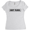 just floss border Women's Triblend Scoop T-shirt