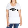 Grandma Shark Ladies Curvy T-Shirt