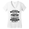 Super Cool Pawpaw Of A Freaking Awesome Grandson Women's V-Neck T-Shirt