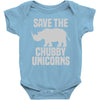 save the chubby unicorns (2) Baby Onesie