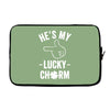 he's my lucky charm Laptop sleeve