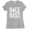 nice bass fishing Ladies Fitted T-Shirt
