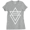 triangle printed Ladies Fitted T-Shirt
