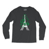 paris script eiffel tower french france Long Sleeve Shirts